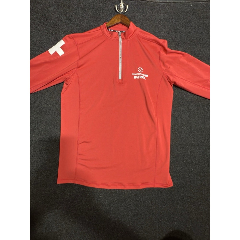 Virus 1/4 Zip Shirt Mens‎ XL Red Performance Wicking Athletic Streettech